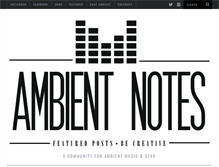 Tablet Screenshot of ambientnotes.com